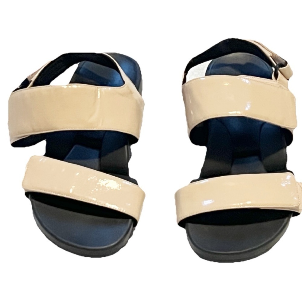 Figs By Figueroa Figulous Patent Leather Open Toe Sandals Women’s Size 36/5.5M